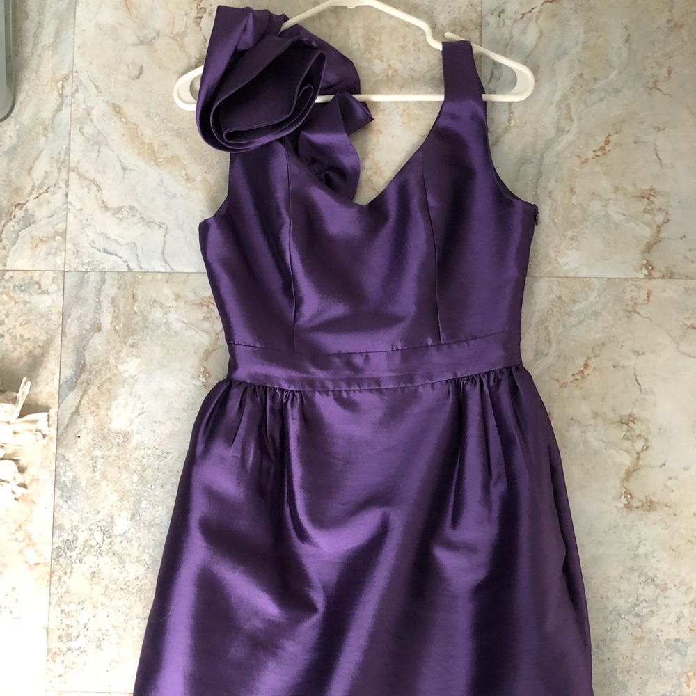 Kimibilla Ruffled Purple Velvet Dress